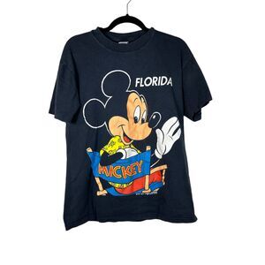Velva Sheen Vintage Disney Mickey Mouse Florida Shirt Unisex Size Large